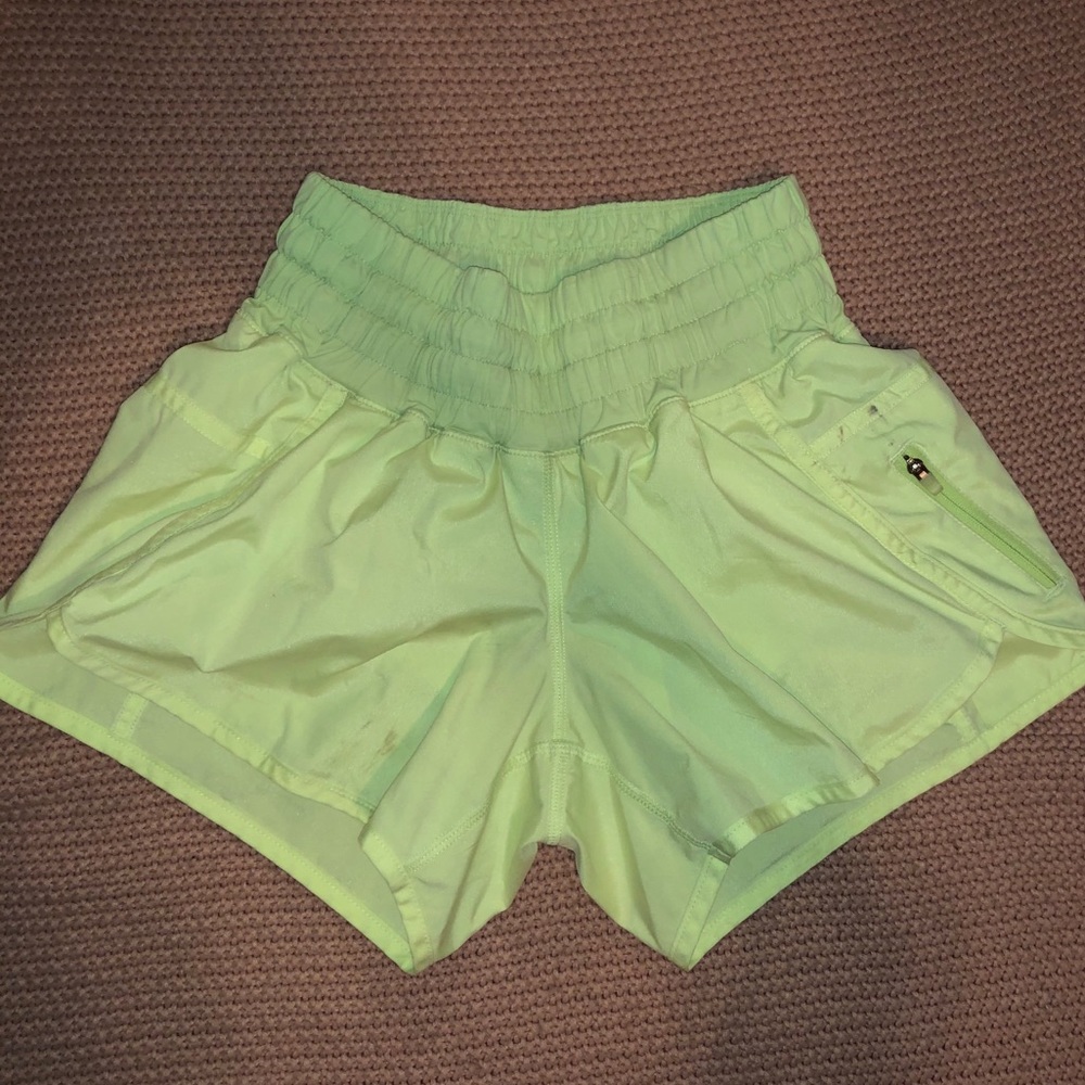 Yellow Lululemon Shorts
